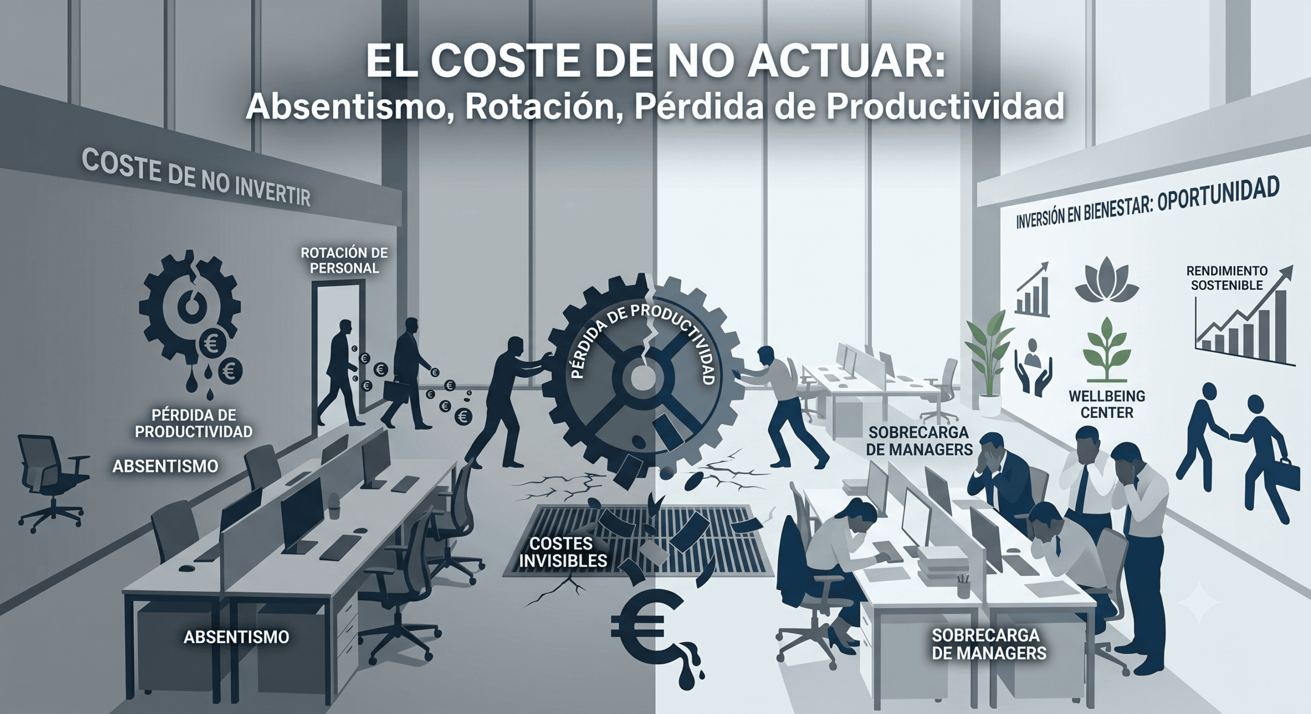 Coste de no invertir en bienestar laboral para la empresa