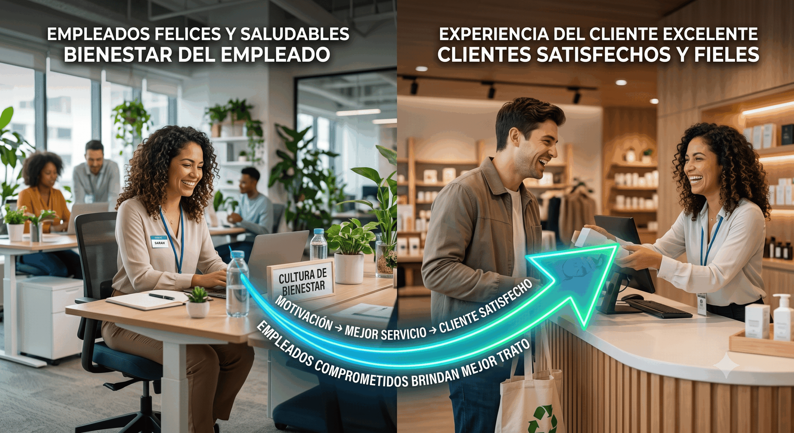 Bienestar del empleado y experiencia del cliente